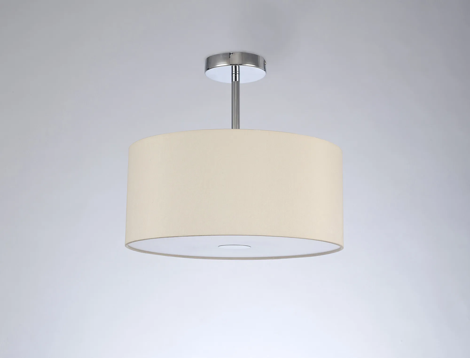 Baymont 40cm Semi Flush 3 Light Polished Chrome, Ivory Pearl, Frosted Diffuser DK0319  Deco Baymont CH IV